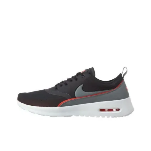 Nike Air Max THEA Амортизация Износостойкие Низкие Кроссовки для Бега Женские Серый Черный