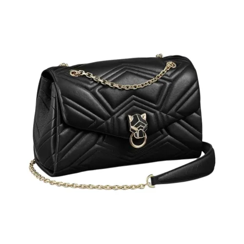 Cartier Panthère De Cartier Телячья кожа Сумка через плечо Маленькая Женская Черная