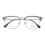 Прозрачно-серый | Серебряный 0° Защита от синего света Очки без диоптрий