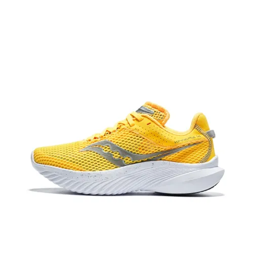 Saucony Kinvara 14 Essence Low Топ Беговые кроссовки Женские Желтый Серебряный