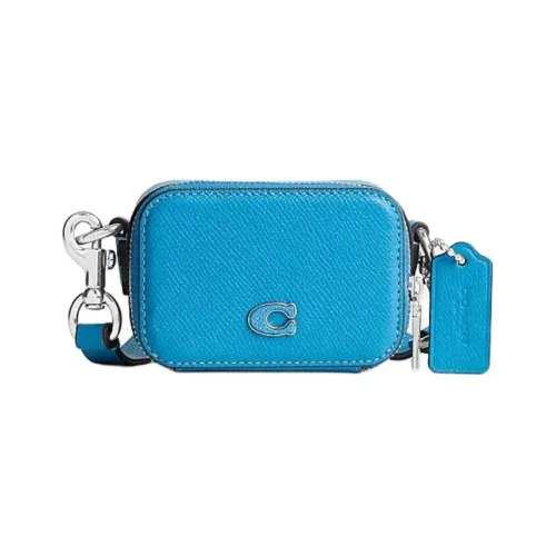 COACH Коровья кожа Camera Сумка Сумка через плечо Мини Мужской Monterey Синий