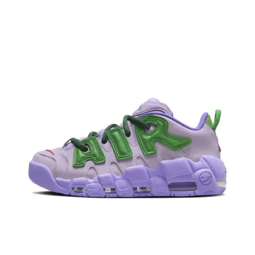 Nike Air More Uptempo Винтажные баскетбольные кроссовки Низкий топ Фиолетовый Зеленый Унисекс