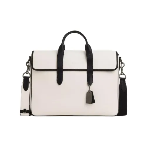 COACH PortfolioSullivan Сумка из крупнозернистой текстуры Сумка Сумка через плечо Сумка через плечо Большая Мужская Белая