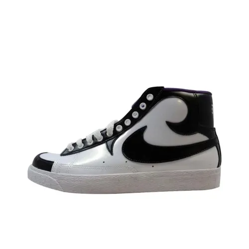 Nike Blazer Balanced Легкий And Дышащий Высокие Кроссовки для скейтбординга Унисекс Белый Черный