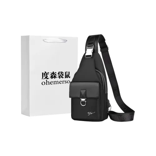 Dusen Kangaroo Oxford Sling Bag Standard Unisex Black Silver Gray Sapphire Blue Black Camouflage Dusen Kangaroo Оксфорд Сумка Sling Стандартная Унисекс Черный Серебряный Серый Сапфировый Синий Черный Камуфляж