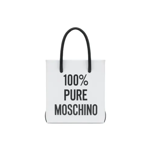 MOSCHINO Телячья кожа Тоут Сумка Сумка для покупок Сумка через плечо Сумка Мини Женская Белая