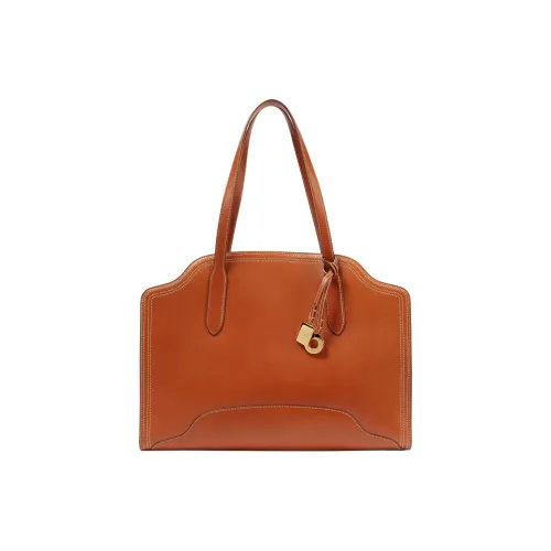 Loro Piana Телячья кожа Тоут Сумка Сумка для покупок Сумка на плечо Сумка Женская Коричневая