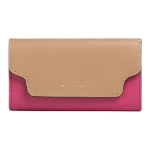 MARNI Телячья кожа Key Pouch Женские Бежевый Розовый Апельсин
