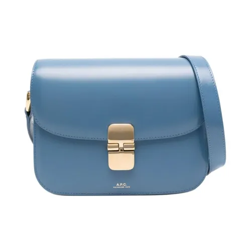 A.P.C. Joint Paragraph Grace Телячья кожа Сумка через плечо Сумка на плечо Маленькая Женская Морской синий