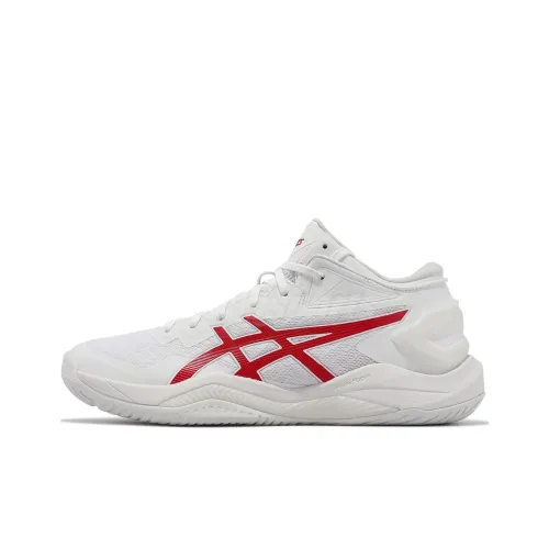 ASICS Гель Burst 27 Устойчивый к истиранию Низкий Топ Баскетбольные кроссовки Унисекс Белый Красный