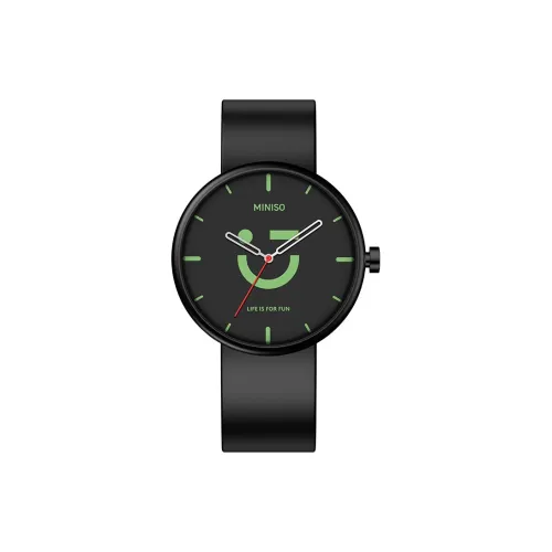 Miniso Black Warrior Watch для мужчин кварцевый механизм резиновый ремешок унисекс черный циферблат