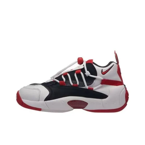 Nike Air Swoopes 2 Амортизация Износостойкий Низкий Топ Винтажные Баскетбольные Кроссовки Женские Красный Белый Черный