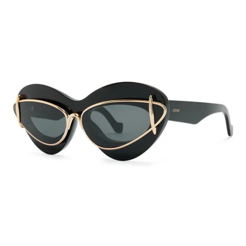 LOEWE Металлические Ацетатные Солнцезащитные Очки Aviator Мужские Черные