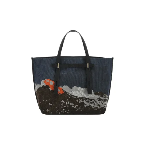 Furla Ткань Тоут Сумка Сумка для покупок Сумка Большая Мужская Темно-синяя