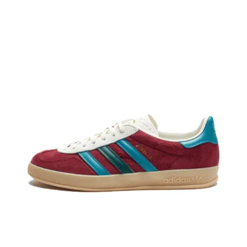 Adidas Originals Gazelle Abrasion Resistant Дышащие Низкие Кроссовки для Скейтбординга Унисекс Красные Белые