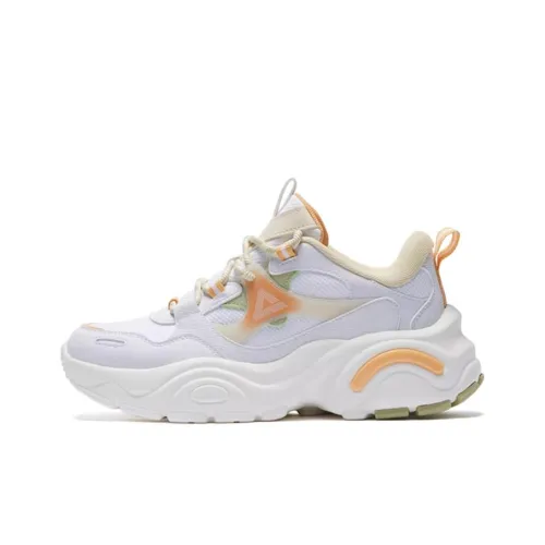 PEAK Slip-resistant визуально увеличивает рост низкий топ кэжуал женский белый оранжевый