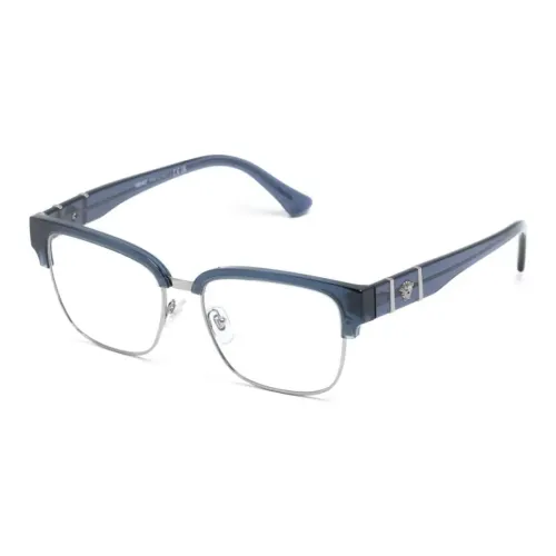 VERSACE Ацетат Нерегулярная форма Оправа для очков Мужская Синяя