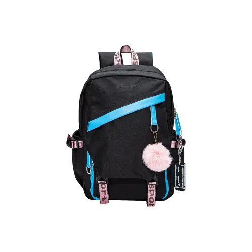 GF Нейлон Рюкзак Большой Женский Синий Черный