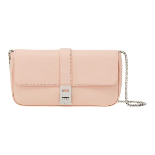 FERRAGAMO GANCINI Телячья кожа Ручная сумка через плечо Мини Женская Розовая