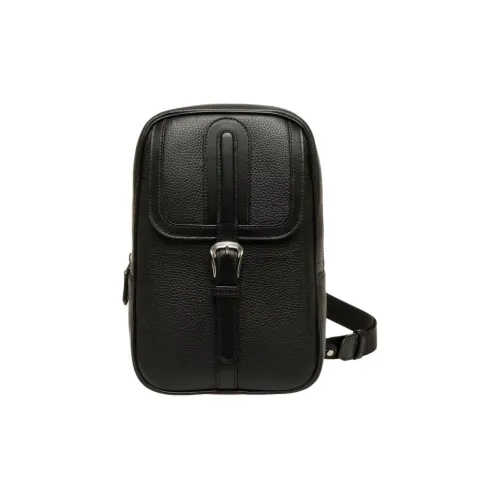 BALLY GRAIN LEATHER Курьерская сумка Сумка через плечо Мужская Черная