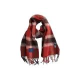 Новогодний красный клетчатый медведь