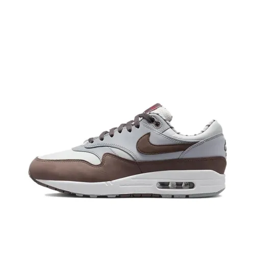 Nike Air Max 1 Shima устойчивый к истиранию низкий топ повседневный унисекс коричневый серый