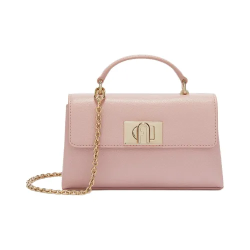 Furla 1927 Collection Текстурированная кожа Сумка через плечо Сумка через плечо Мини Женская Розовая