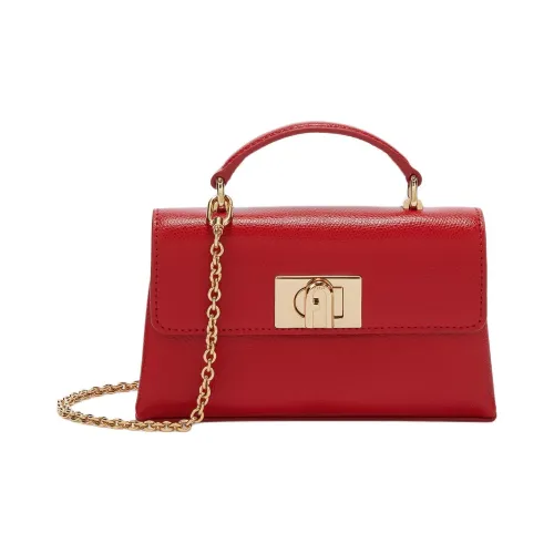 Furla 1927 Collection Текстурированная кожа Сумка через плечо Мини Женская Красная