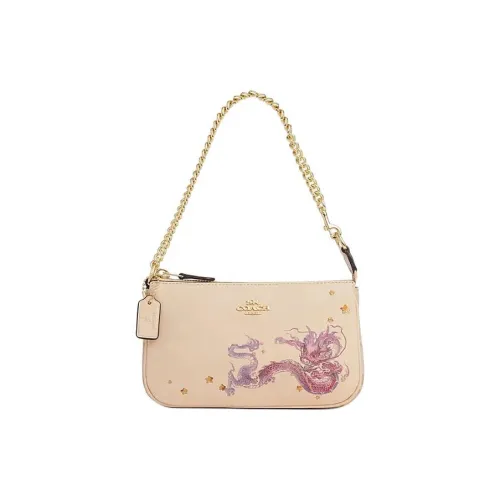 COACH Nolita Ткань с коровьей кожей Сумка через плечо Сумка для женщин Светлый хаки и Айвори