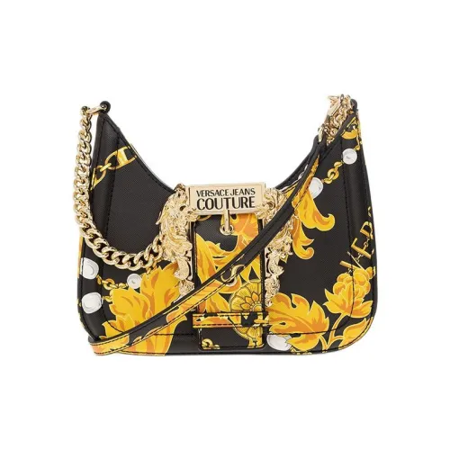 VERSACE JEANS COUTURE Полиуретан Хобо Сумка Сумка через плечо Сумка на плечо Женская Черная