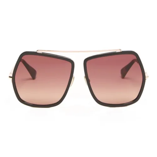 MaxMara Металл Нерегулярная форма Солнцезащитные очки Женские Золотые