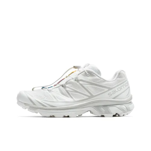 SALOMON XT 6 Устойчивые к истиранию низкие беговые кроссовки унисекс ледниково-белый