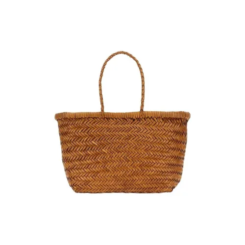 Dragon Diffusion Кожа Овощной Basket Тоут Сумка Сумка для покупок Сумка на плечо Сумка Женская Светло-коричневая