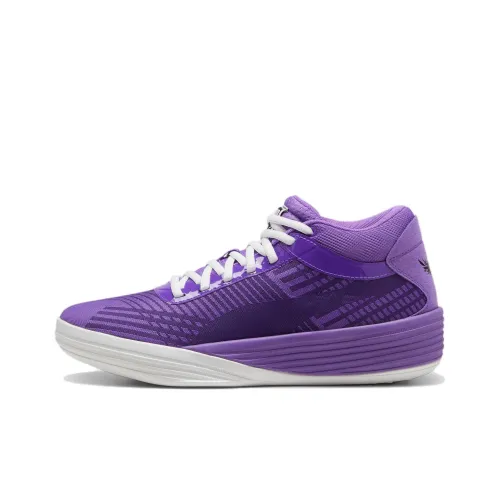 PUMA Clyde All Pro Баскетбольные кроссовки MID Топ Фиолетовый Унисекс