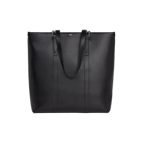 CELINE Cabas Телячья кожа Тоут Сумка Сумка для покупок Сумка Мужская Черная