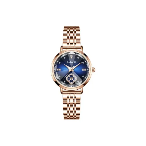Labaoli LA318 Стальной кварцевый механизм нержавеющий стальной ремешок женские часы синий циферблат