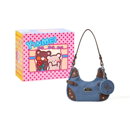 Sound For Life Ткань Сумка через плечо Маленькая Женская Синяя Экрю