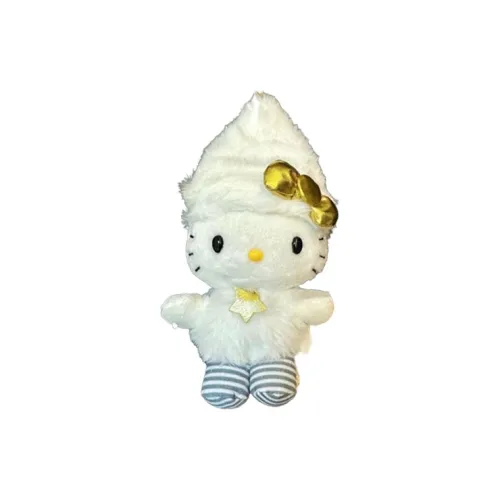 Санрио 23 Christmas Collection Белые Шапки и Кепки Hello Kitty Куклы Плюшевый Брелок Трумпеты Высокие