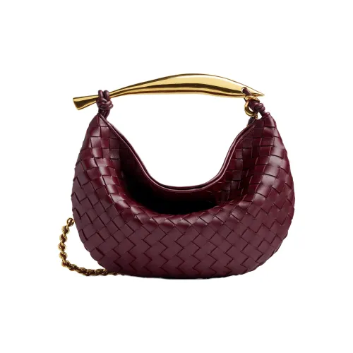 Bottega Veneta Sardine Овечья шкура Тоут Сумка Сумка для покупок Сумка Сумка через плечо Сумка через плечо Маленькая Женская Barolo Красная