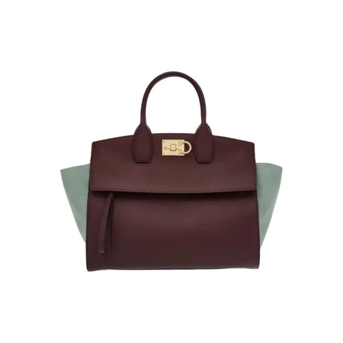 FERRAGAMO Studio Телячья кожа Одно плечо Сумка Средний Женский Темно-красный