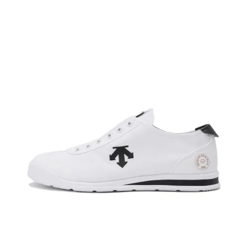 DESCENTE Crontempo Slip-On Low Top Скейтборд Кроссовки Унисекс Белый Черный