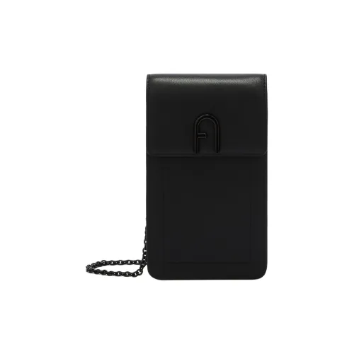 Furla Мягкая кожа Наппа Сумка через плечо Мини Женская Черная