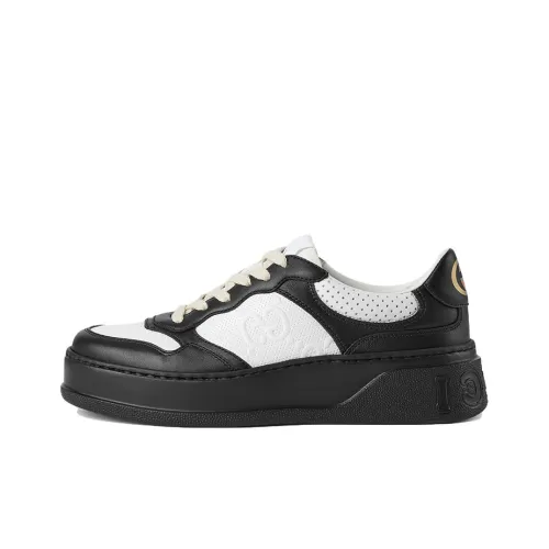 GUCCI Chunky B Low Топ Стильные Скейтбординги Женские Черный Белый Панда