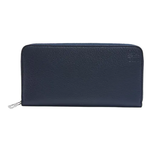 LOEWE Anagram Soft Телячья кожа с текстурой кошелек мужской темно-морской синий