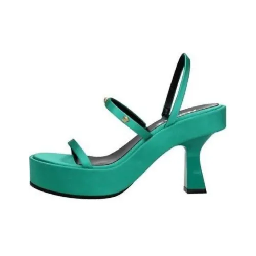 VERSACE One Ремень Сандалии Женские Зеленые