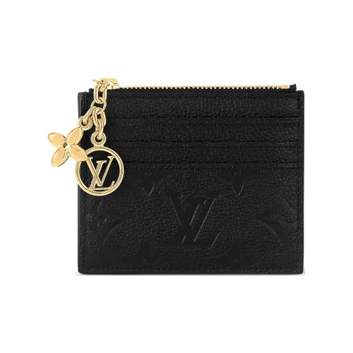 LOUIS VUITTON Key Pouch из коровьей кожи держатель для карт женский черный