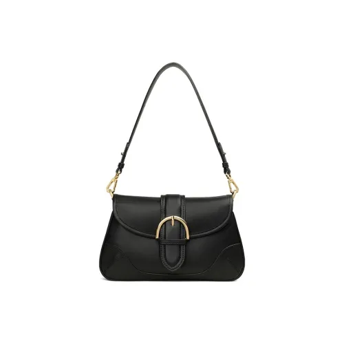 teenmix Сумка из коровьей кожи Saddle Сумка через плечо Средняя Женская Желто-коричневый Черный Бургунди