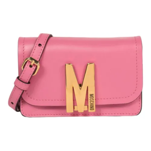 MOSCHINO Сумка через плечо из коровьей кожи женская светло-розовая