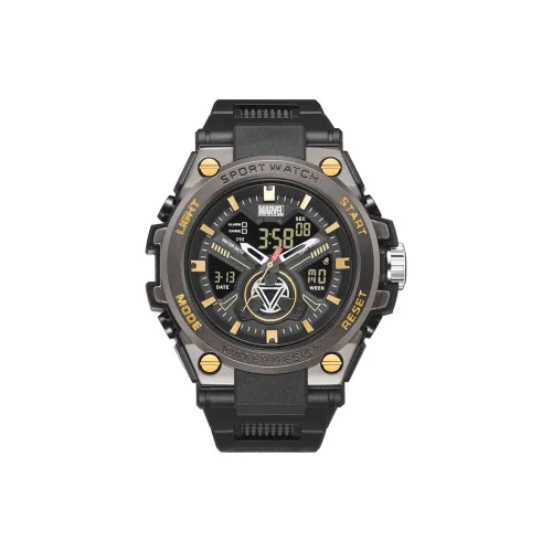 MARVEL IRON MAN Электронный механизм TPU ремешок Часы Мужские часы Серый циферблат