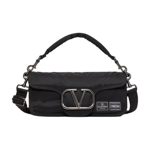 Valentino Porter Locò Нейлоновая Сумка через плечо Сумка среднего размера Женская Черная